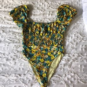 L*Space Puff Sleeve One Piece Bathing Suit